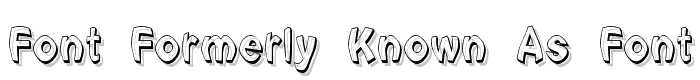 Font formerly known as FONT font